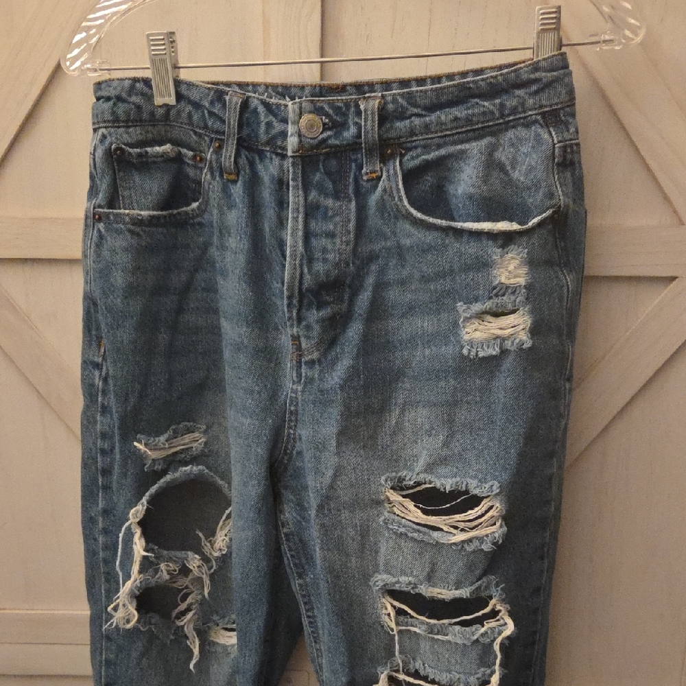Vanilla Star Ripped Blue Boyfriend Jeans